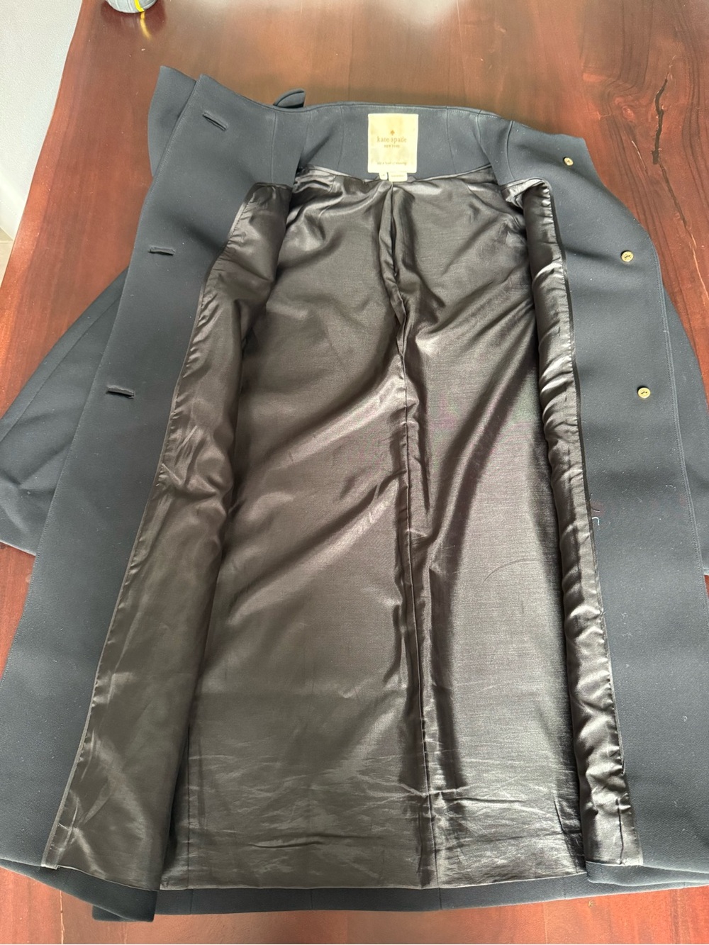 Kate Spade Black Bow “Dorothy” Dress Coat - Picture 10 of 15